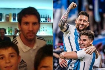 Bức ảnh Alvarez và Messi 10 năm trước gây sốt