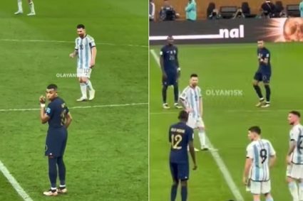 Cử chỉ gây chú ý của Messi, Mbappe ở chung kết World Cup